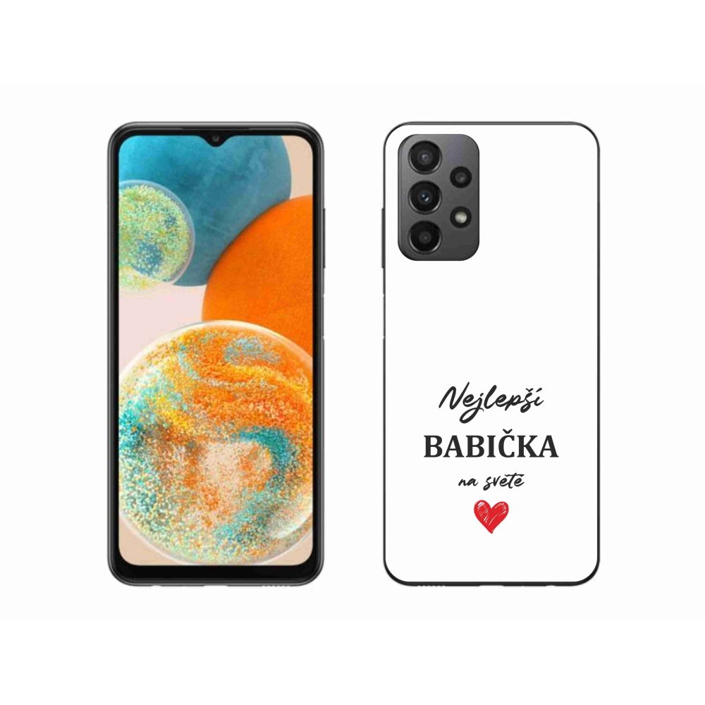 Gél borító mmCase Samsung Galaxy A23 4G/5G - legjobb nagymama 1 fehér háttér