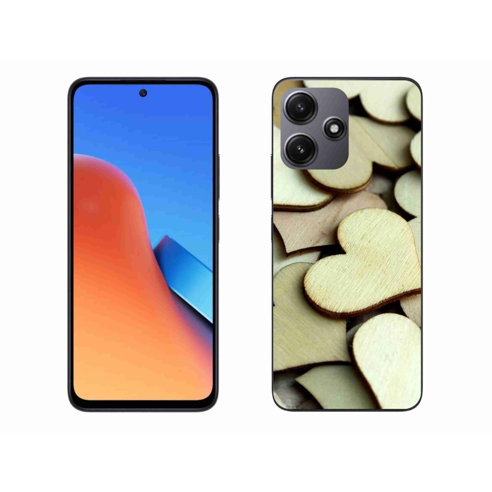 Gél borítás mmCase a Xiaomi Redmi 12 5G-hez - fából készült szívek
