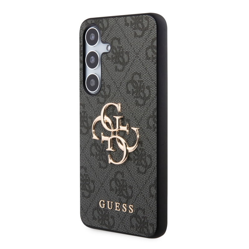 Guess PU 4G fém logó hátlap Samsung Galaxy S24+ szürke