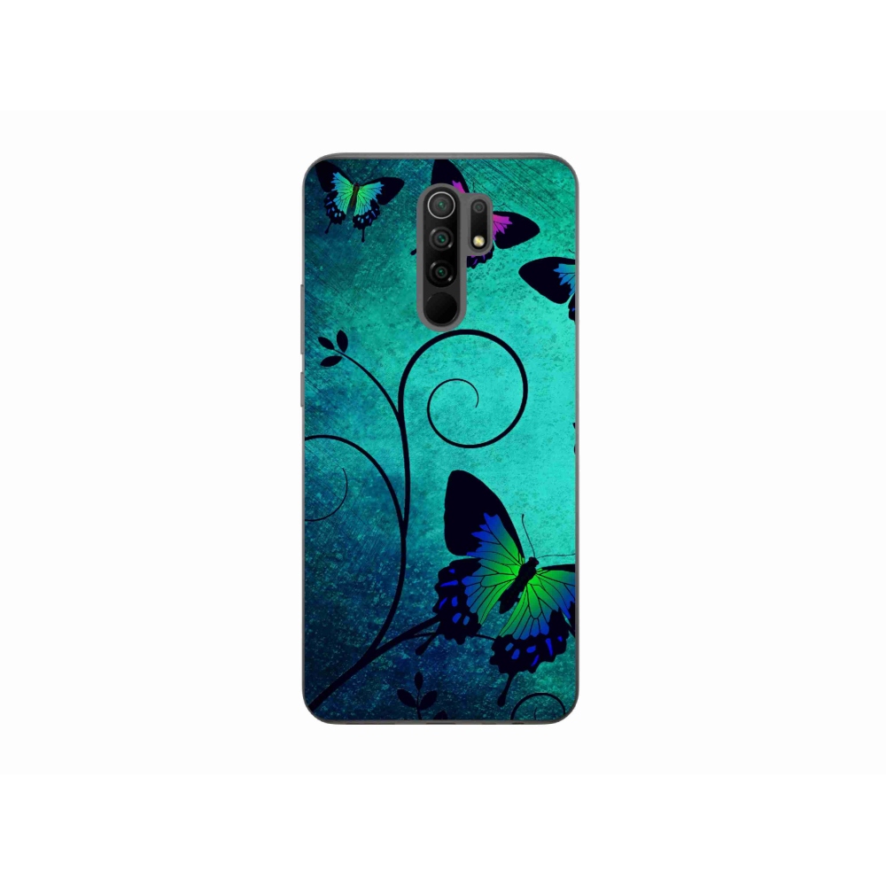 Gél borítás mmCase a Xiaomi Redmi 9-hez - színes pillangók