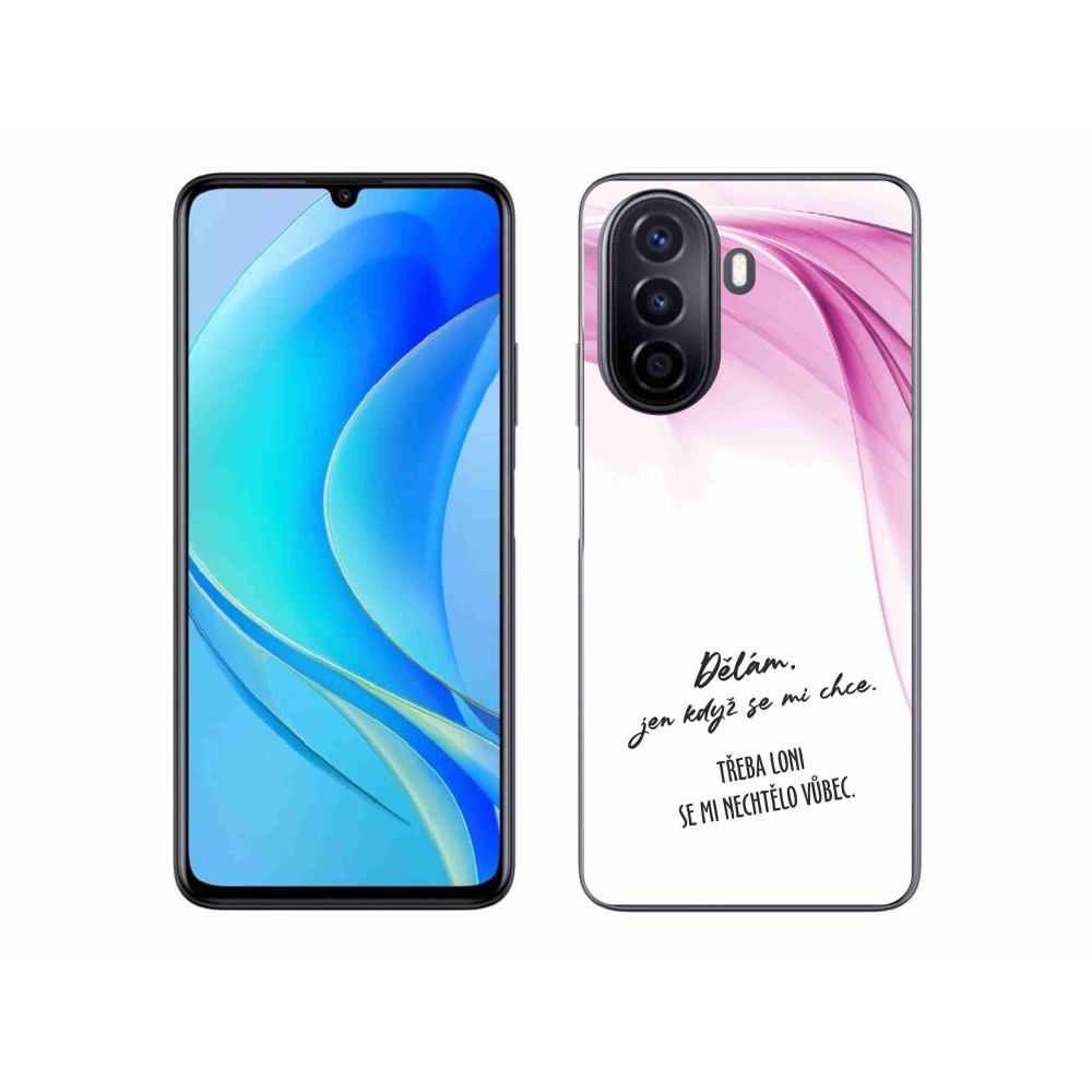 Gél borító mmCase a Huawei Nova Y70 készülékhez - vicces szöveg 12 fehér háttérrel