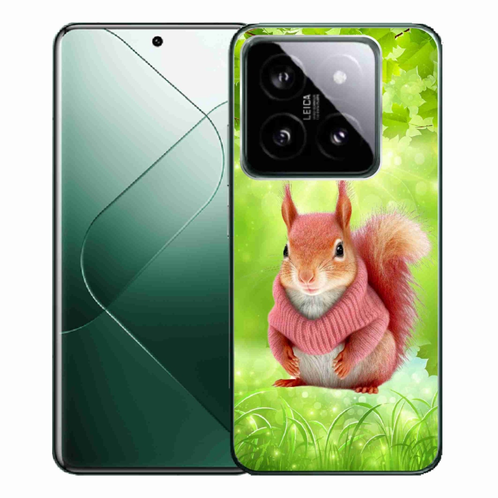 Gél borítás mmCase a Xiaomi 14 Pro számára - mókus pulóverben