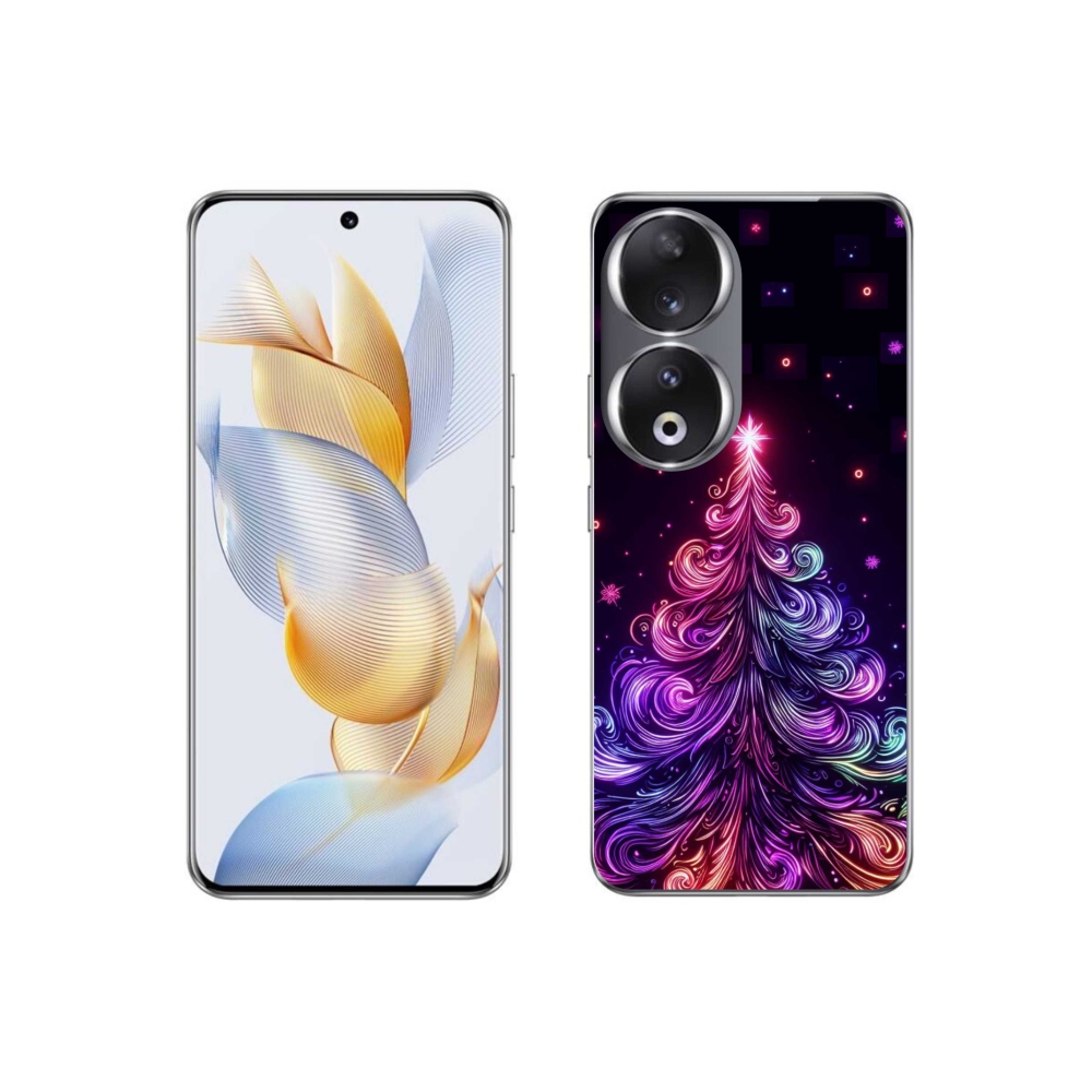 Zselés borítás mmCase a Honor 90-hez - neon karácsonyfa 1