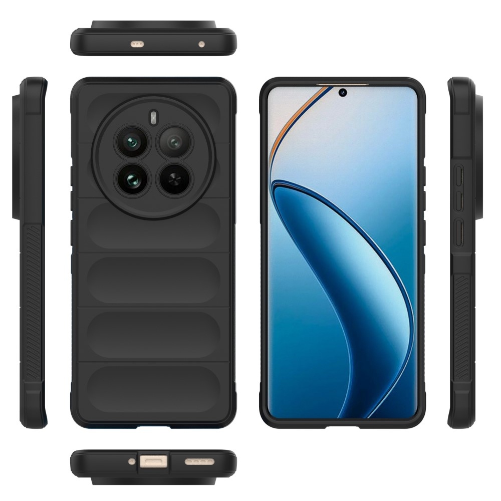Rugg tartós zselés tok a Realme 12 Pro 5G/12 Pro+ 5G modellhez - fekete