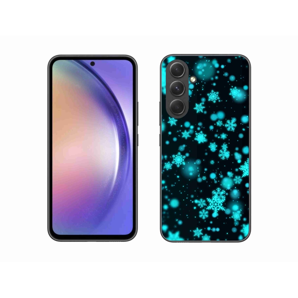Gél védőhuzat mmCase Samsung Galaxy A54 5G - hópelyhek 1