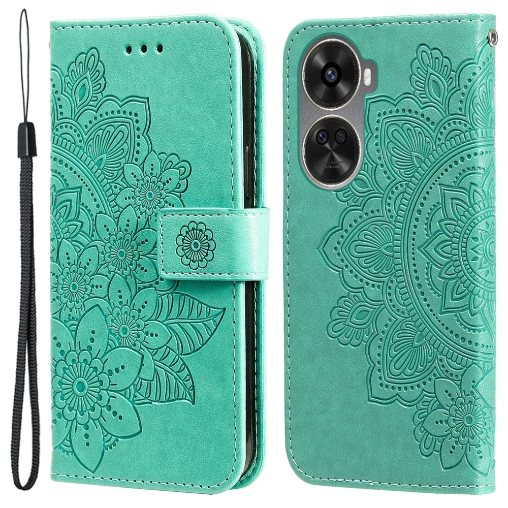 Mandala könyv tok a Huawei Nova 12 SE-hez - teáskék színben