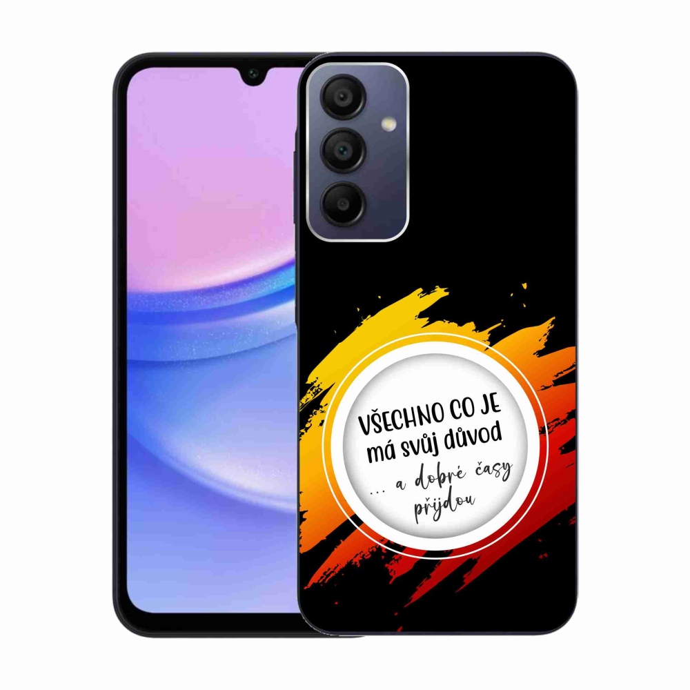 Gél borítás mmCase Samsung Galaxy A15 4G/5G - idézet 3 fekete háttér