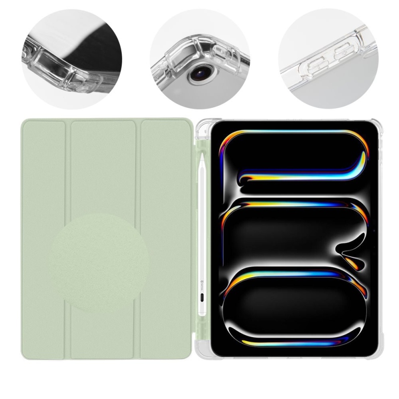 COVER:ME MistyTab tok iPad Air 4 (2020)/iPad Pro 11 (1/2/3/4) világoszöld színhez