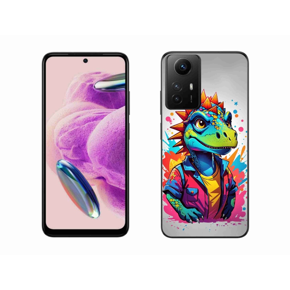 Gél borítás mmCase a Xiaomi Redmi Note 12S-hez - színes dinoszaurusz
