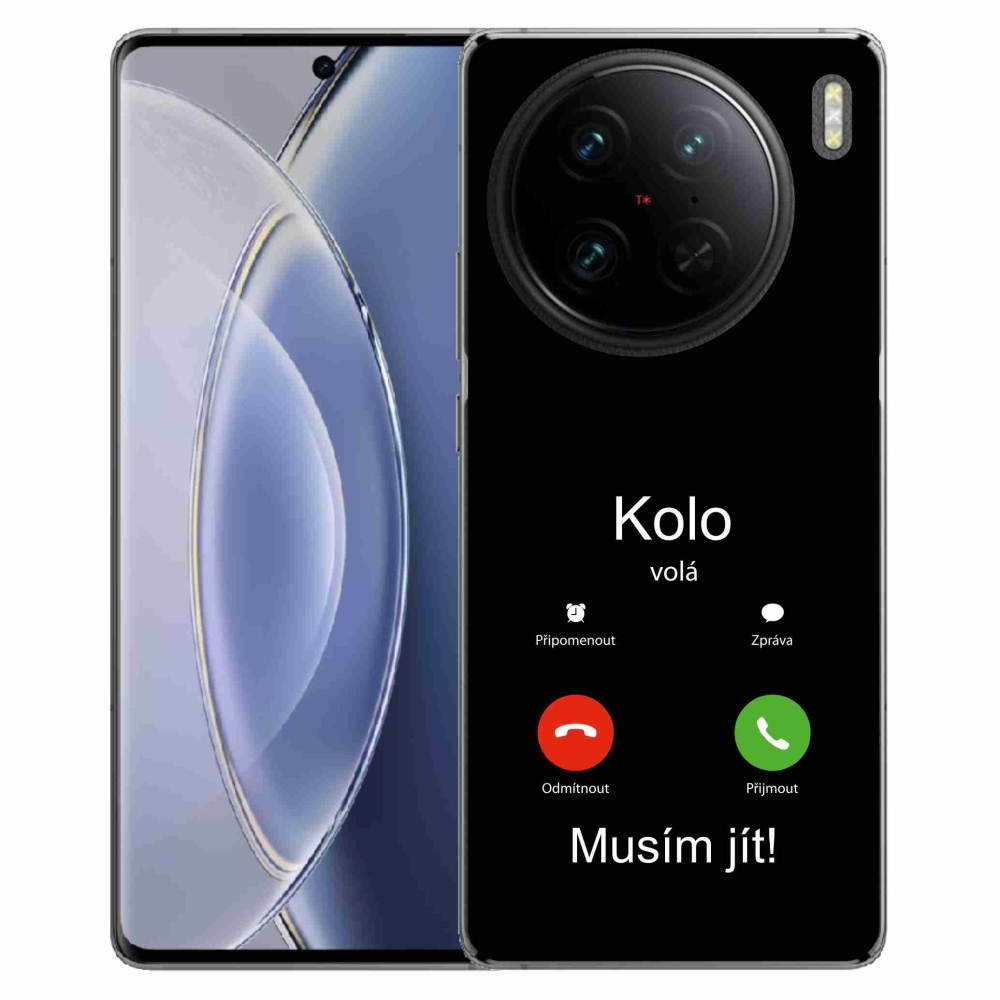 Gél borítás mmCase a Vivo X90 Pro készülékre - kerek hívások fekete háttérrel