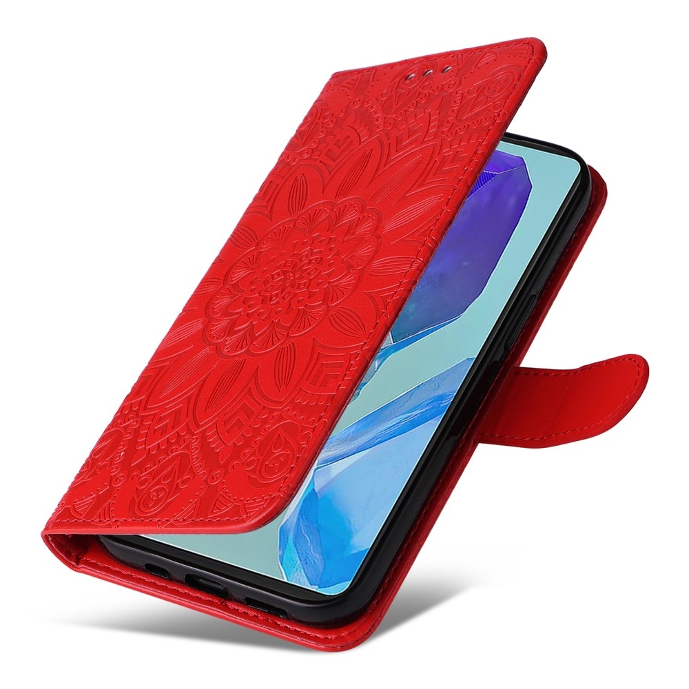 Napraforgó könyvtáska Samsung Galaxy M55 5G - piros