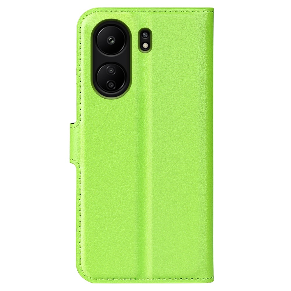Litchi könyv tok a Xiaomi Poco C65/Redmi 13C-hez - zöld