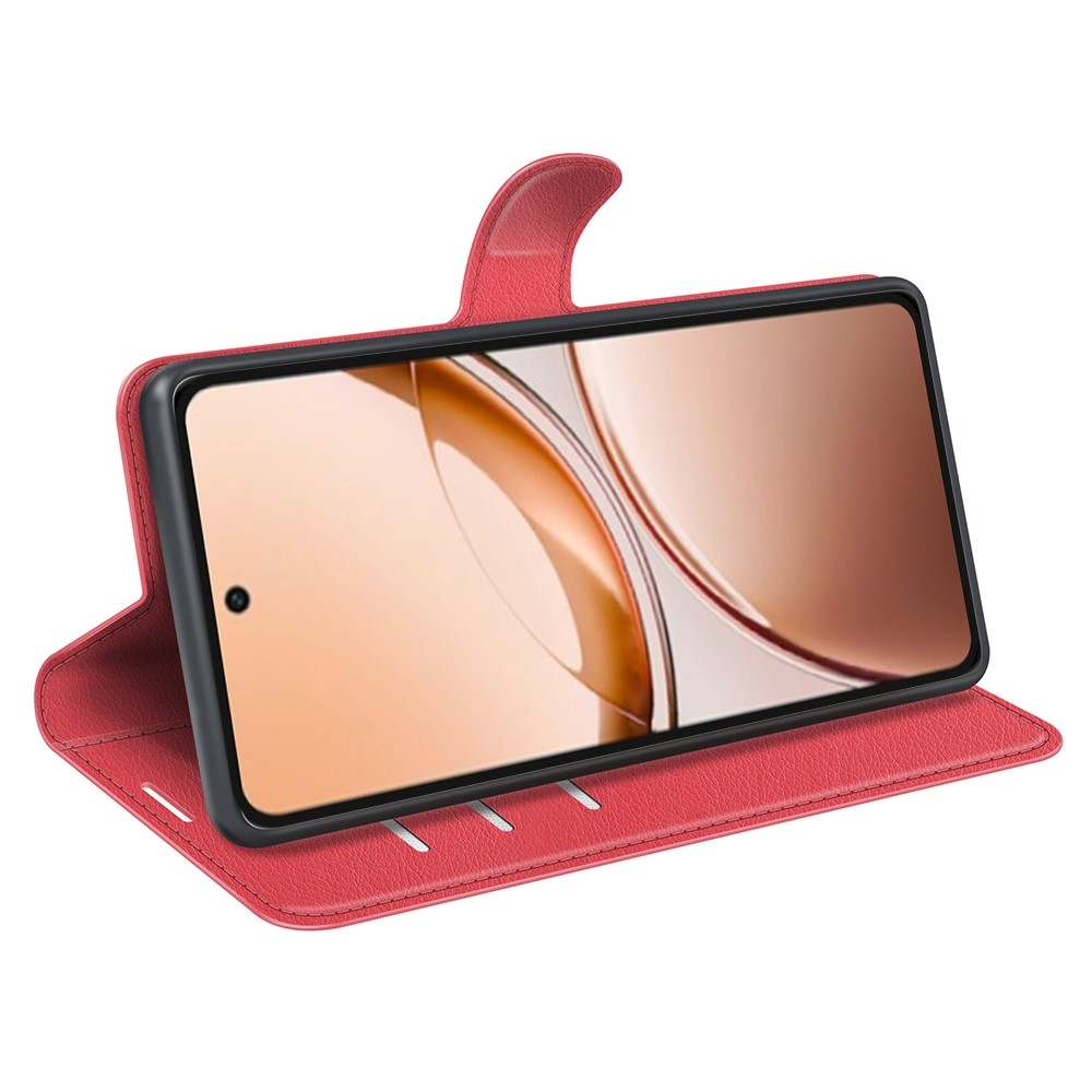 Litchi könyv tok a Vivo V50 Lite 4G/5G-hez - piros