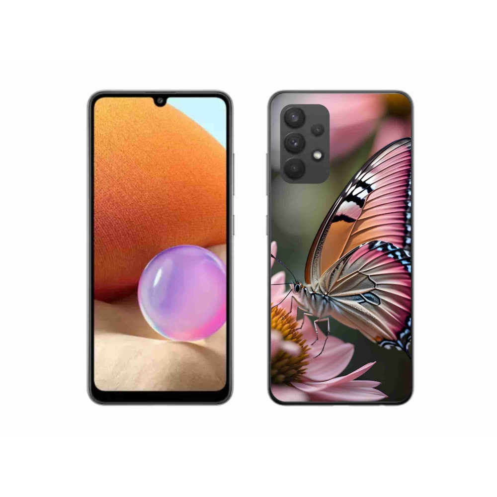 Gél borítás mmCase Samsung Galaxy A32 4G - színes pillangó