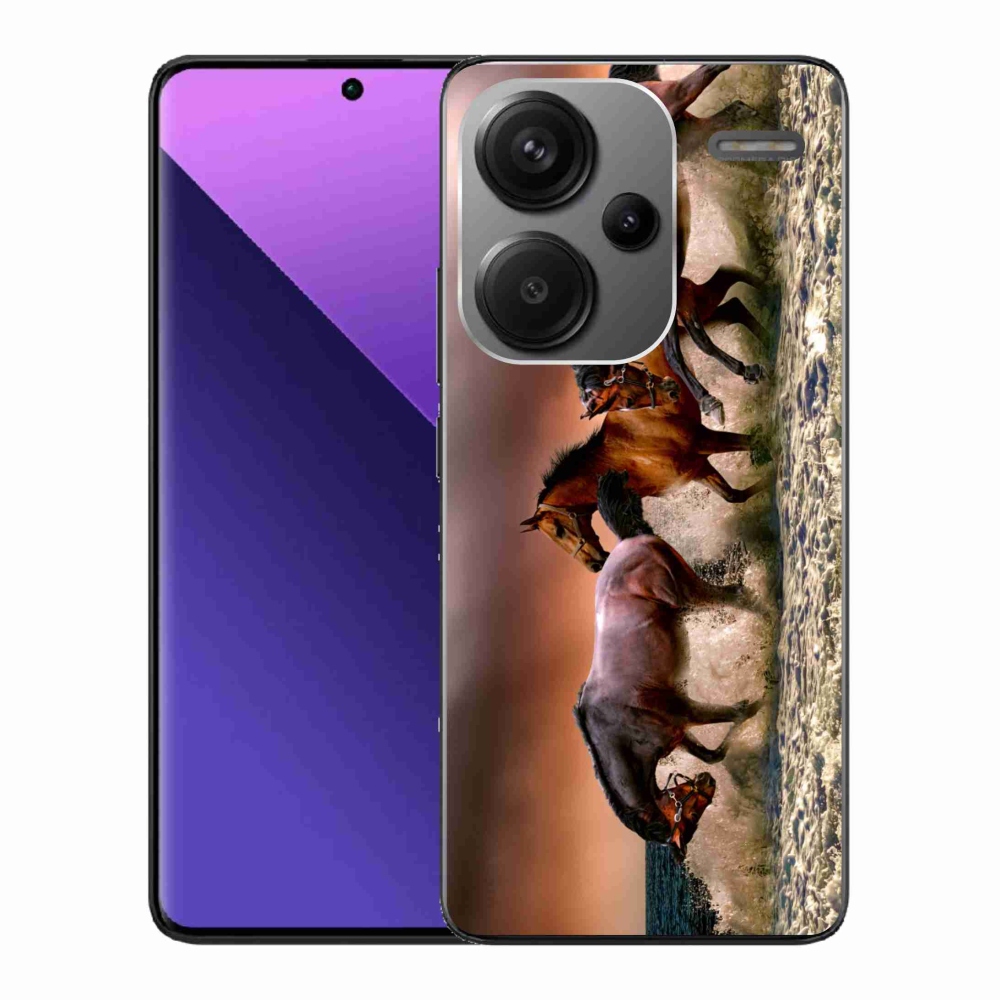 Gél tok mmCase a Xiaomi Redmi Note 13 Pro+ 5G számára - lovak 1