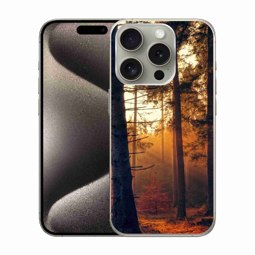 Gél tok mmCase iPhone 15 Pro készülékhez - erdő