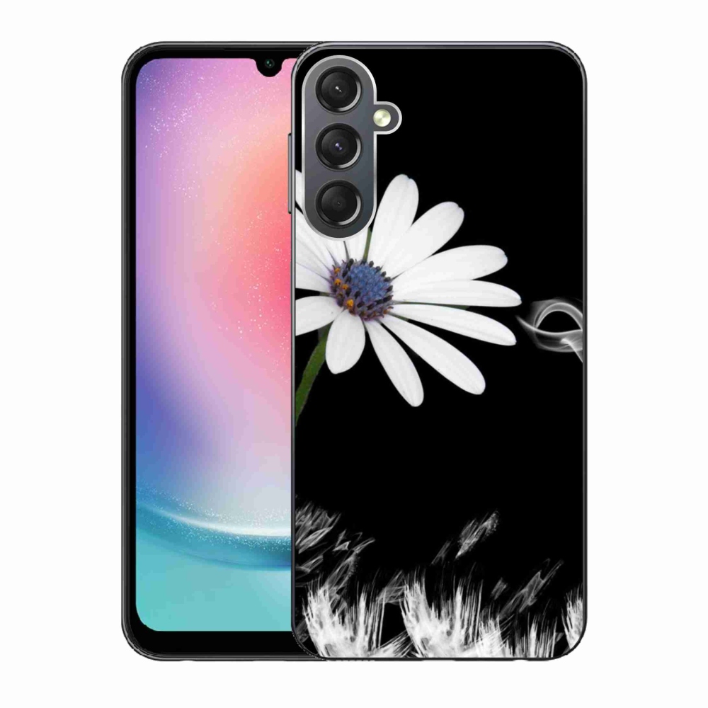 Gél védőhuzat mmCase Samsung Galaxy A24 készülékhez - fehér virág
