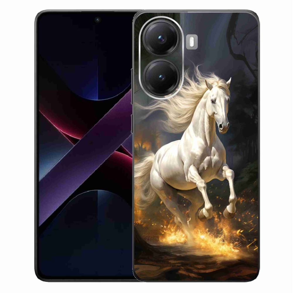 Gél borítás mmCase a Xiaomi Poco X7 Pro 5G-hez - fehér ló 2