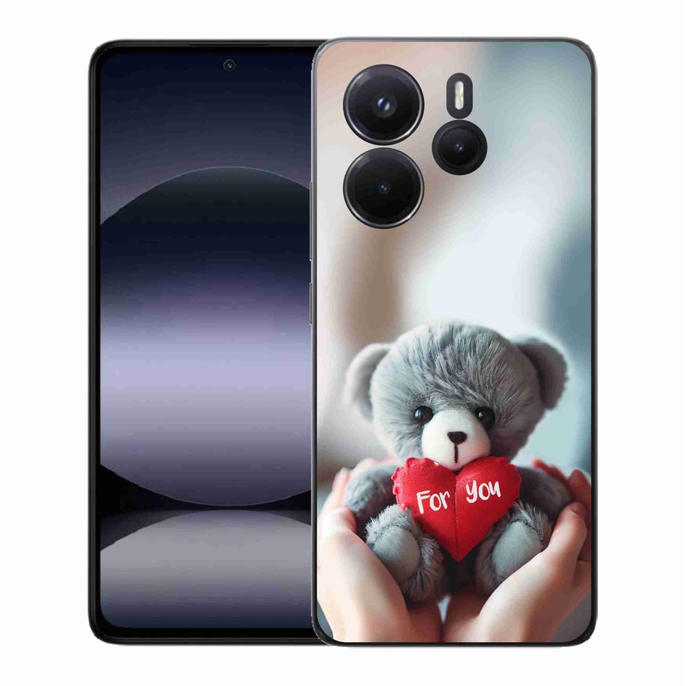 Gél borítás mmCase a Xiaomi Redmi Note 14-hez - mackó a szerelmeseknek