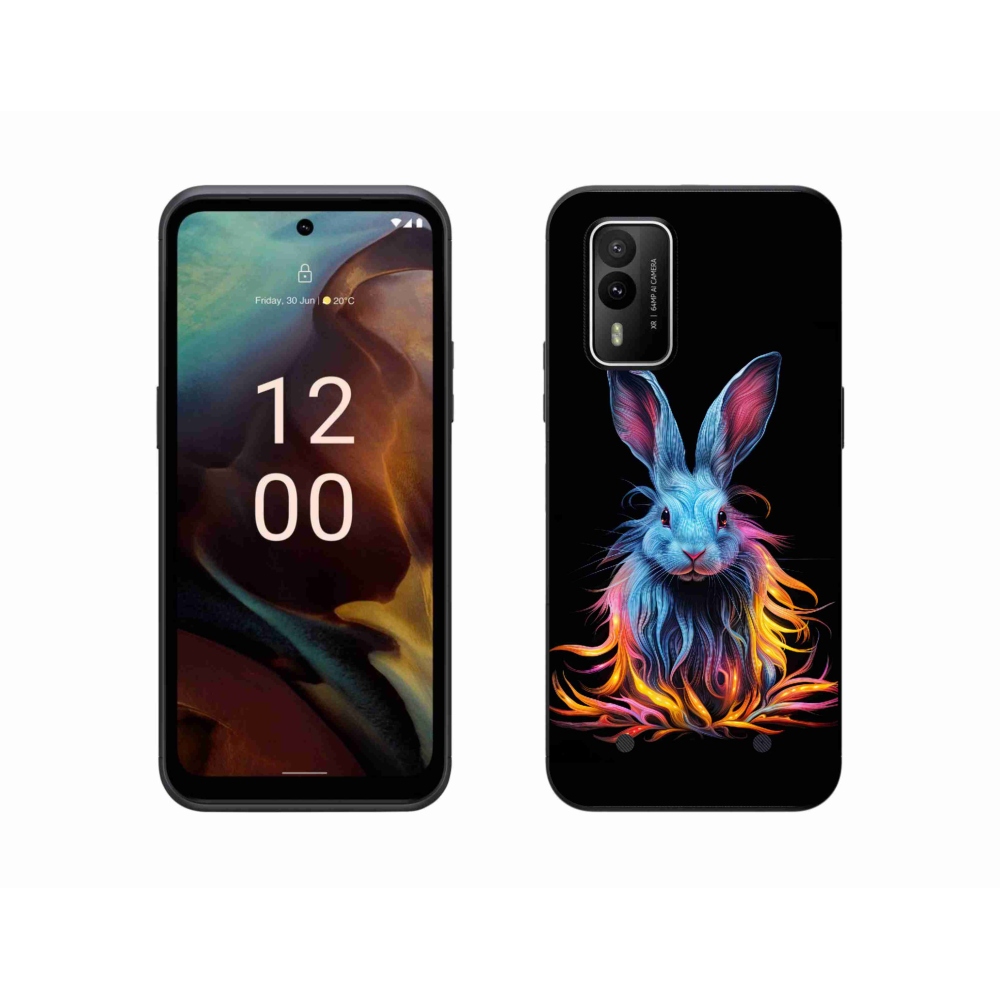 Zselés borítás mmCase a Nokia XR21 készülékhez - absztrakt nyúl