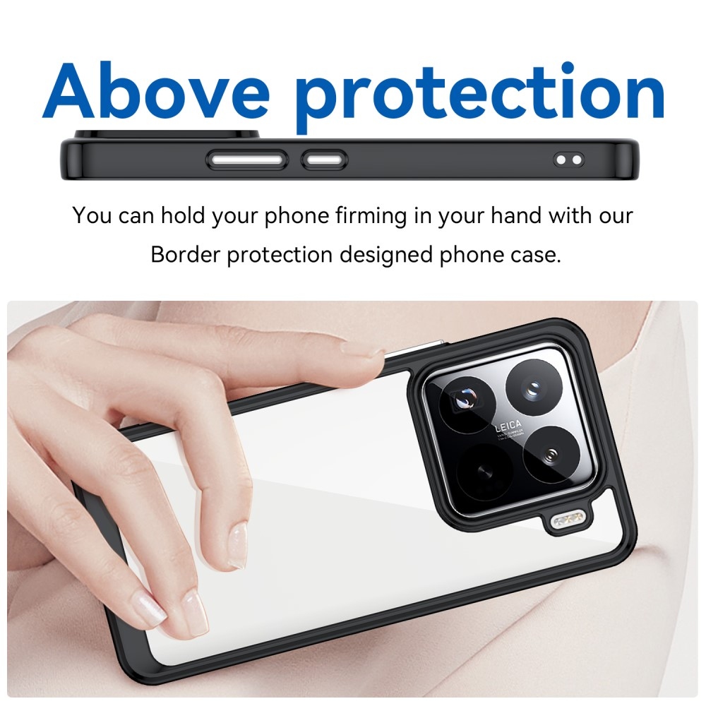 Gél tok fix hátlappal Xiaomi 15 Pro-hoz - fekete