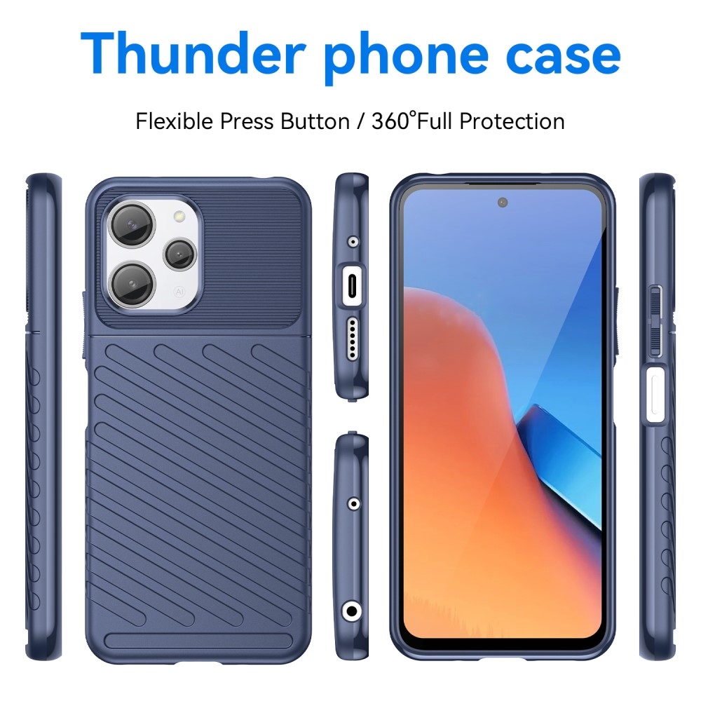 Thunder tartós zselés tok Xiaomi Redmi 12 4G/5G készülékhez - kék