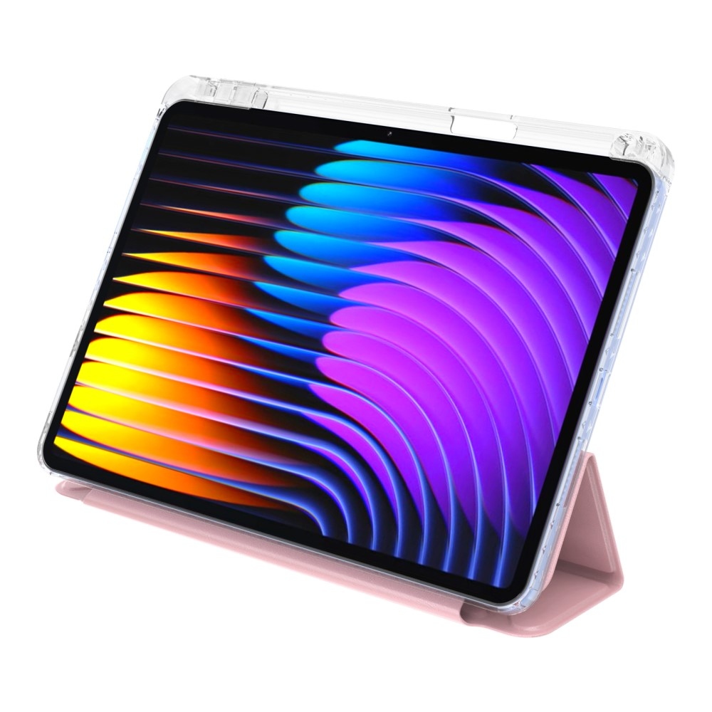Origami intelligens pozicionáló tok Xiaomi Pad 7/7 Pro táblagéphez - rózsaszín