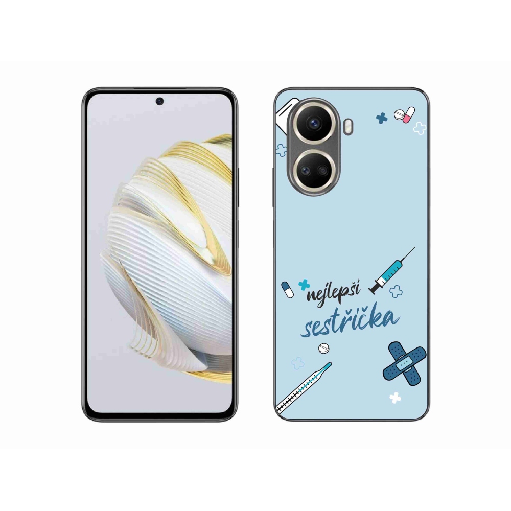 Gél borító mmCase a Huawei Nova 10 SE-n - a legjobb kishúg kék háttérrel