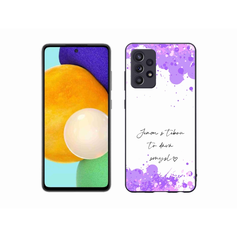 Gél borító mmCase Samsung Galaxy A52s 5G - szerelem szöveg fehér háttérrel
