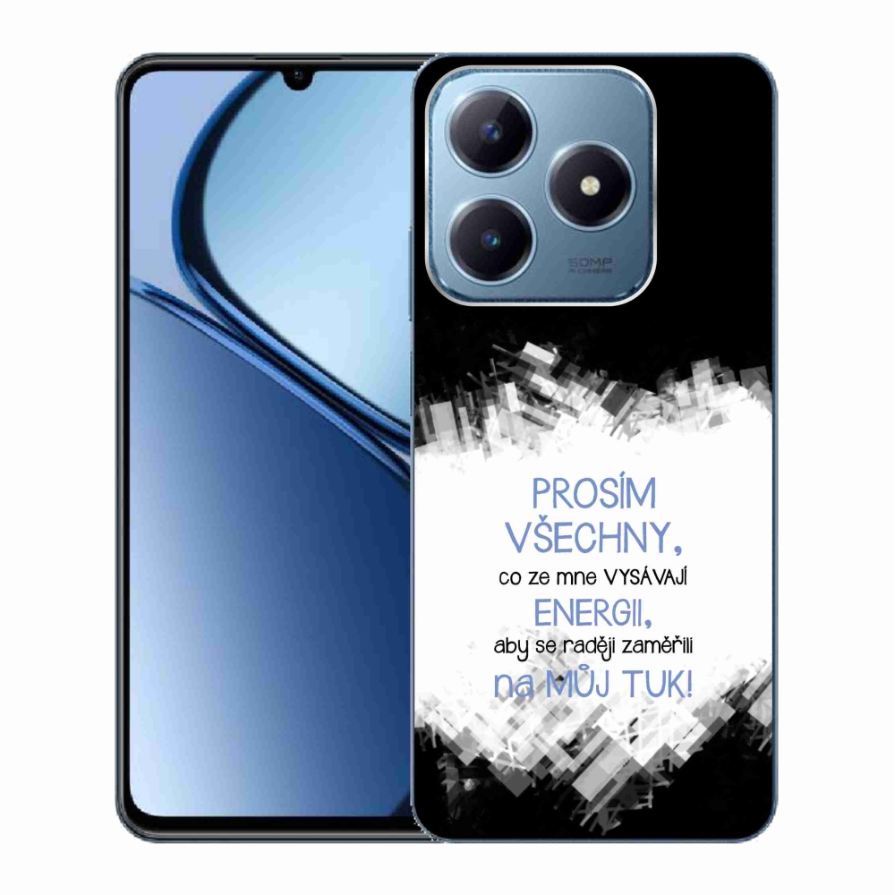 Gél borító mmCase a Realme C63 készülékhez - vicces szöveg 1 kék