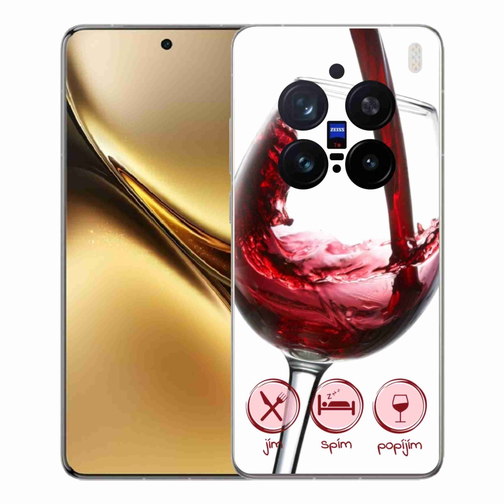 Zselés borítás mmCase a Vivo X200 Pro 5G készülékre - borospohár piros