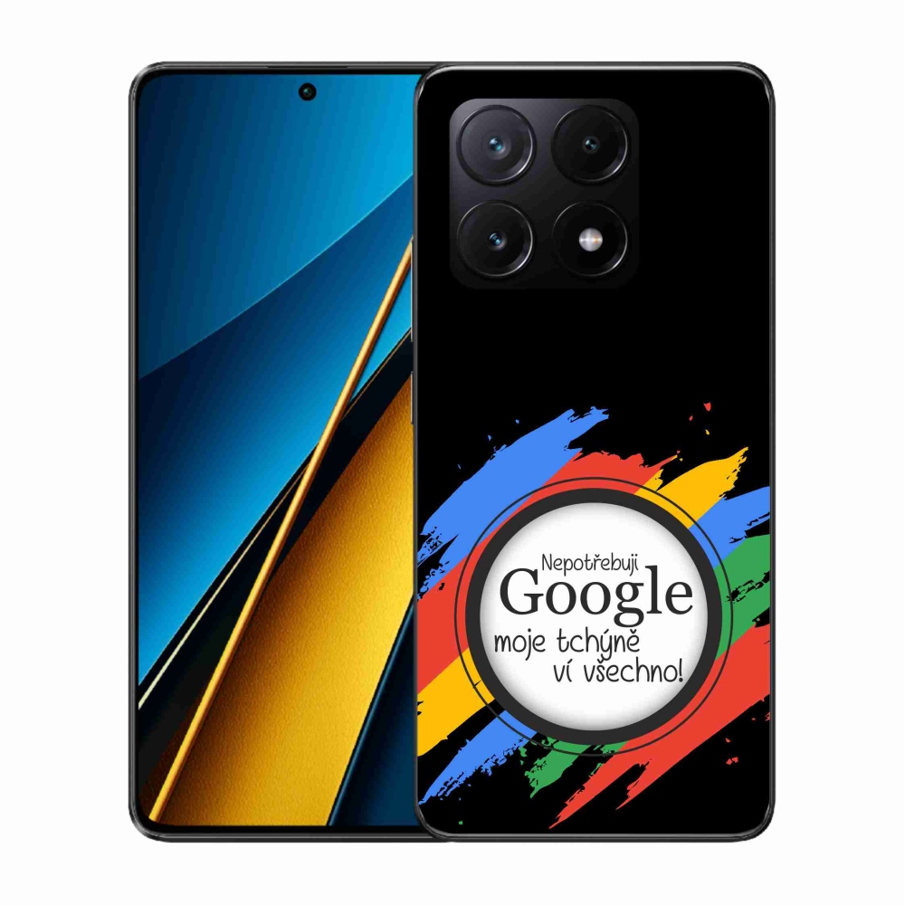 Gél borító mmCase a Xiaomi Poco X6 Pro 5G - anyós tudja, hogy minden fekete háttérrel rendelkezik
