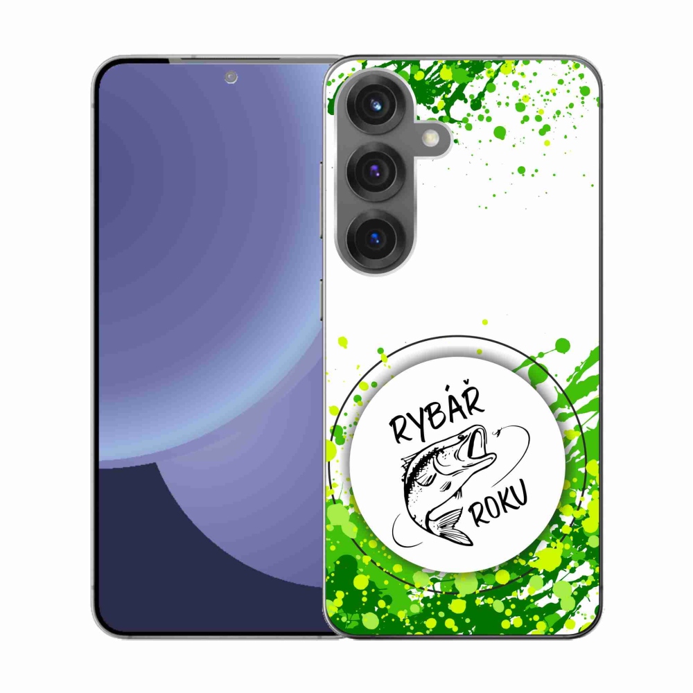 Gél borító mmCase Samsung Galaxy S25 készülékhez - Az év halászának fehér háttere