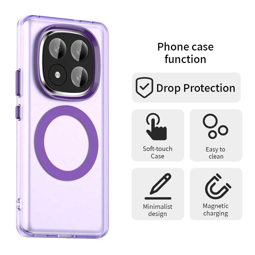 Candy zselés tok MagSafe-val Xiaomi Redmi Note 14 Pro+ 5G - lila