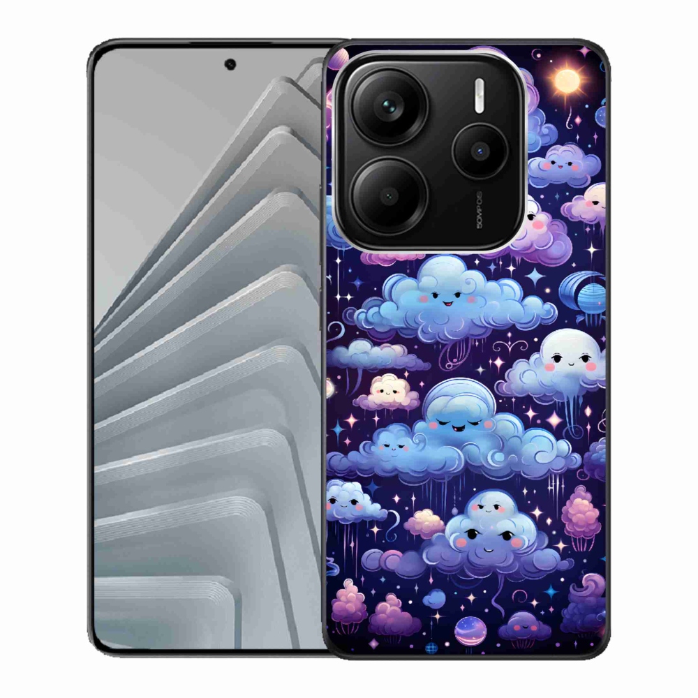 Gél borító mmCase a Xiaomi Redmi Note 14 5G-hez - felhők