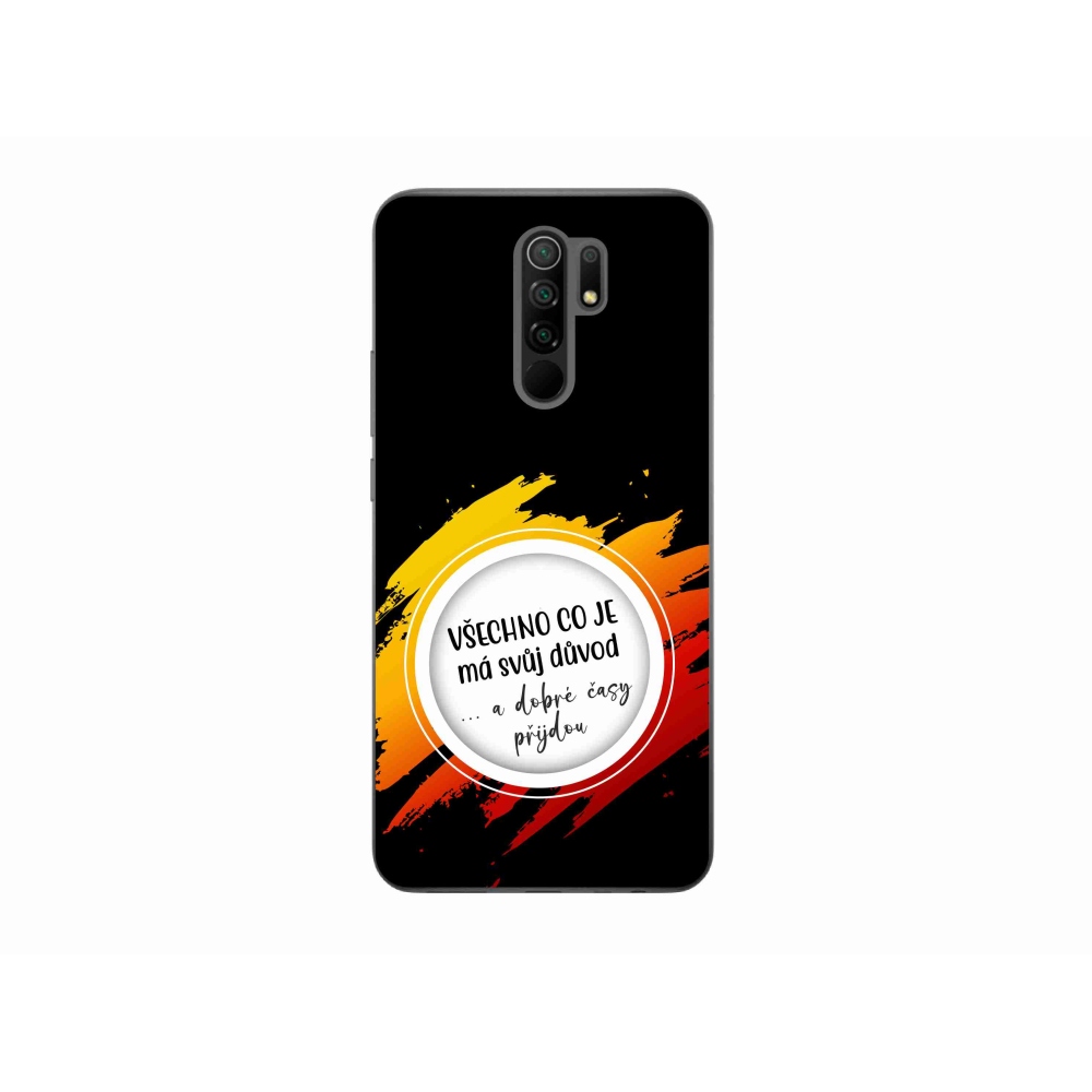 Gél borítás mmCase a Xiaomi Redmi 9 - idézet 3 fekete háttérrel