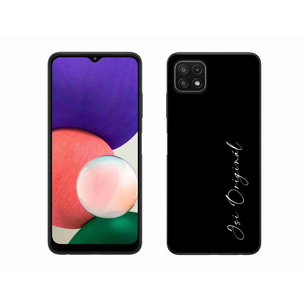 Gél borító mmCase Samsung Galaxy A22 5G - te vagy az eredeti fekete háttérrel
