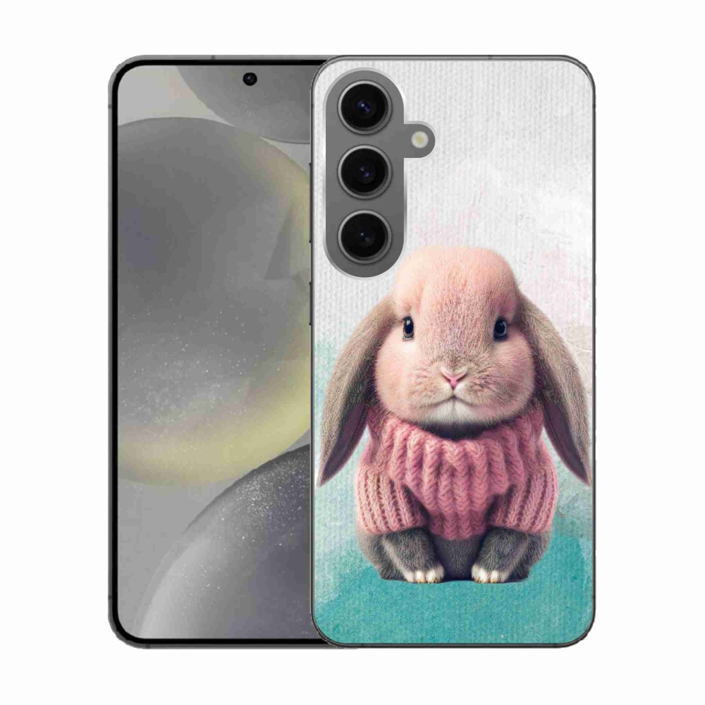 Gél borítás mmCase Samsung Galaxy S24 - nyúl pulóverben
