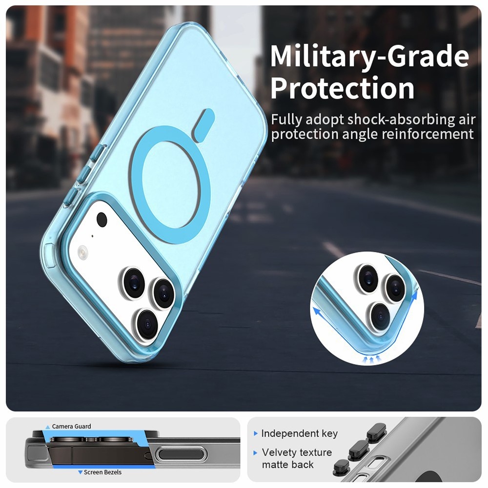Candy zselés tok MagSafe-val iPhone 17 Pro készülékhez - kék