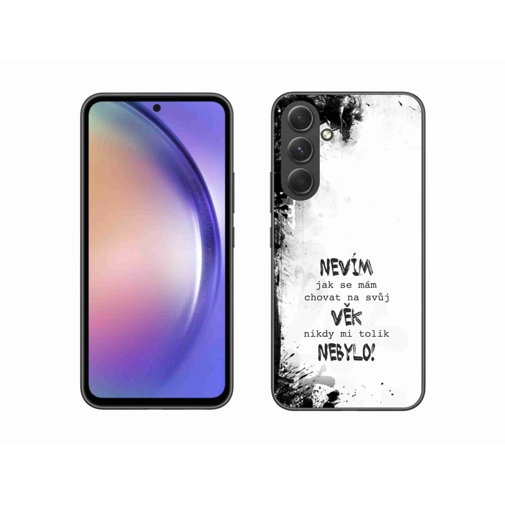 Gél borító mmCase Samsung Galaxy A54 5G - vicces szöveg 14 fehér háttér