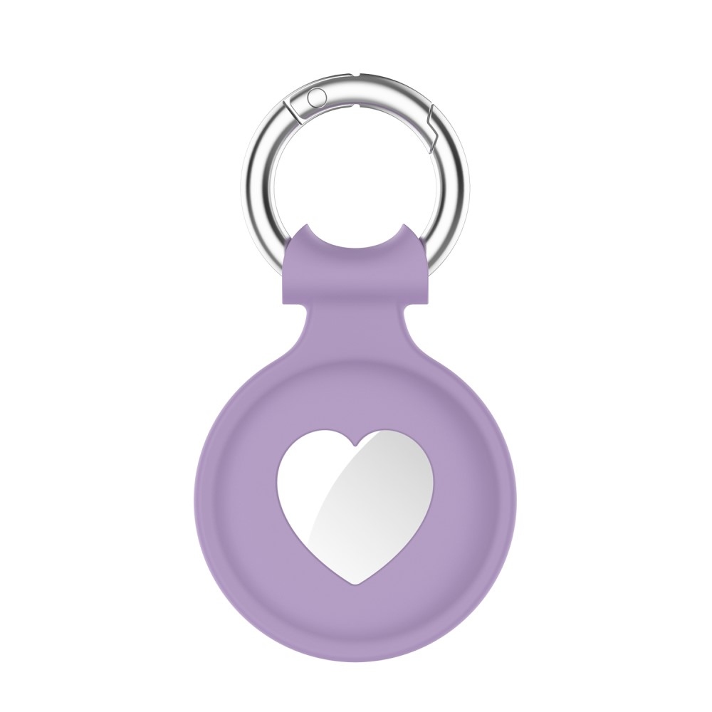 Love szilikon tok Apple AirTaghez - világos lila