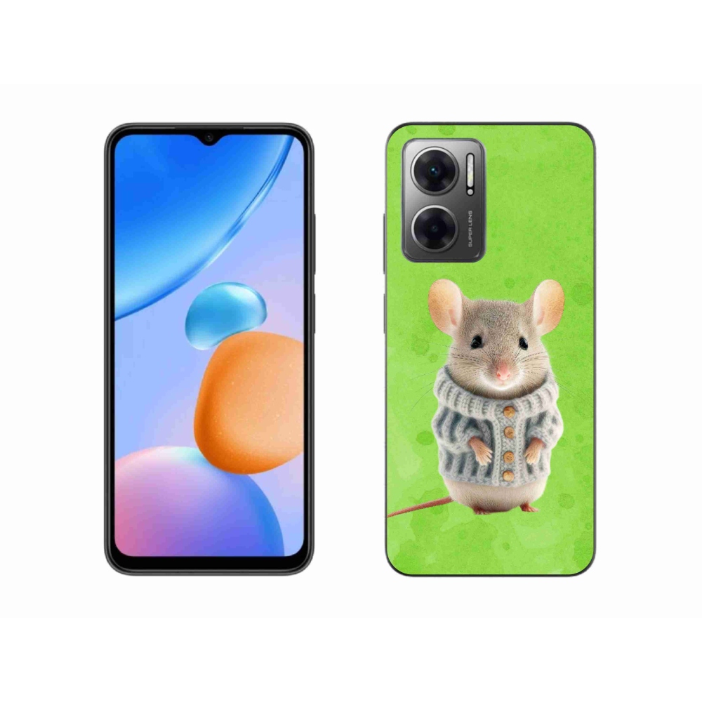 Gél borítás mmCase a Xiaomi Redmi 10 5G-hez - egér pulóverben