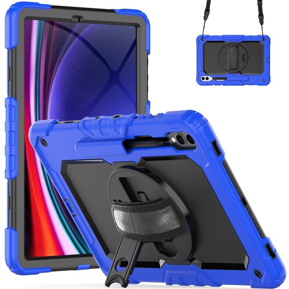 Rúgásálló borítás kézi fogantyúval Samsung Galaxy Tab S9+/Tab S10+ készülékhez - kék