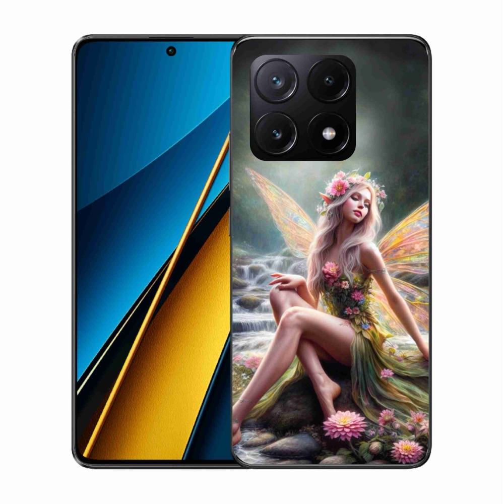 Gél borítás mmCase a Xiaomi Poco X6 Pro 5G - pillangó nőhöz 1