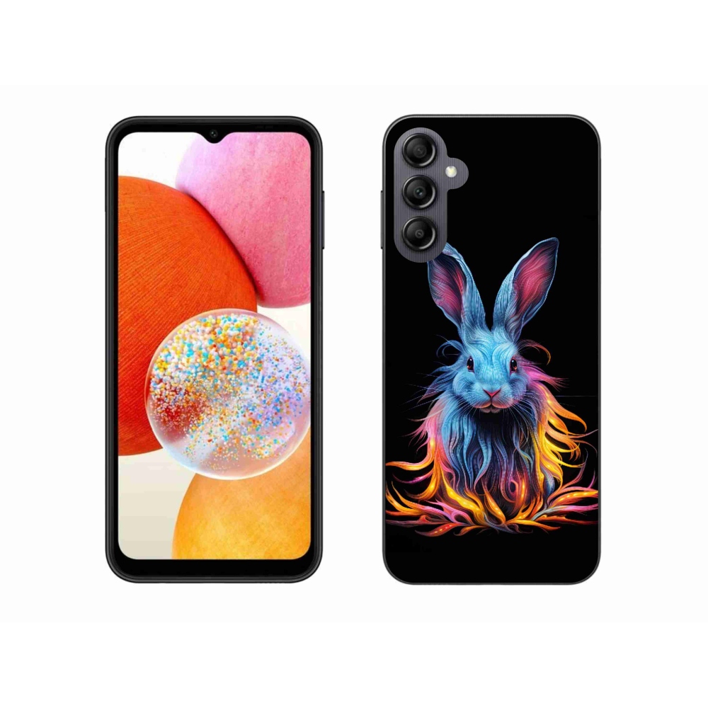 Gél borítás mmCase Samsung Galaxy A14 4G/5G - absztrakt nyúl - Samsung Galaxy A14 4G/5G - absztrakt nyúl