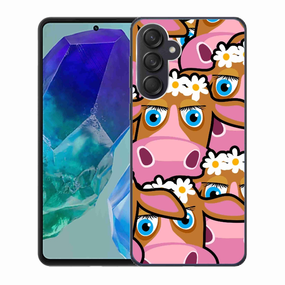 Gél borítás mmCase Samsung Galaxy M55 5G - rajzfilm tehenekhez