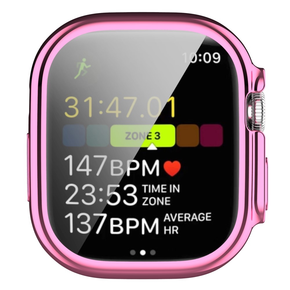 Puha, felpattintható gél védőburkolat Apple Watch Ultra/Ultra 2 49 mm-es órához - rózsaszín