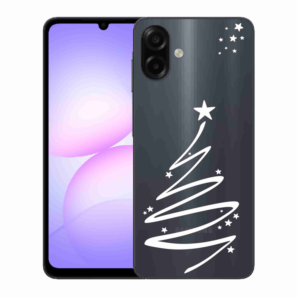 Gél borító mmCase Samsung Galaxy A07 4G készülékhez - fehér fa átlátszó háttéren