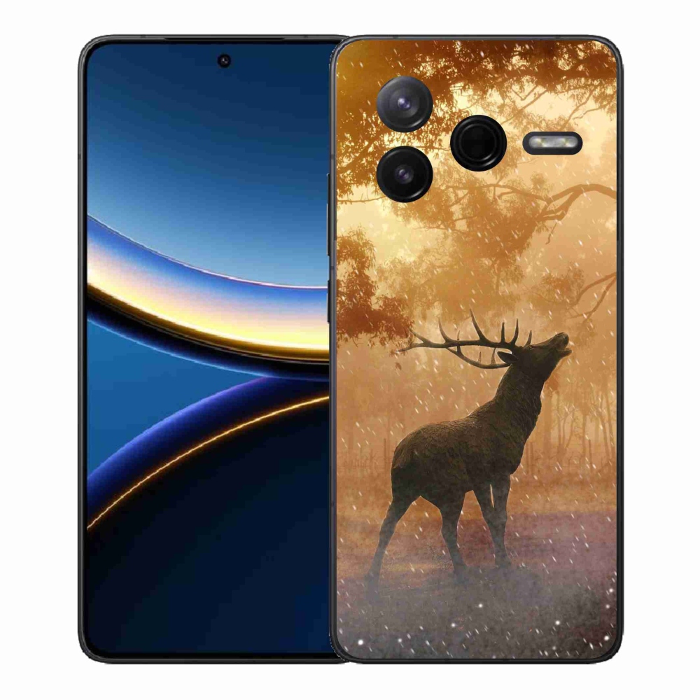 Zselés borítás mmCase a Xiaomi Poco F7 Pro számára - szarvas a vadászaton