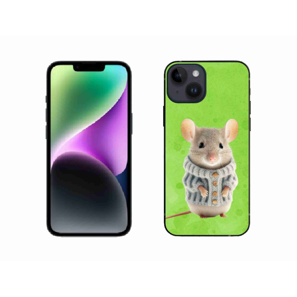 Gél borítás mmCase iPhone 14 készülékhez - egér pulóverben